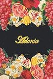 adonia musical  Adonia Notebook: Lined Notebook / Journal with Personalized Name, & Monogram initial A on the Back Cover, Floral cover, Gift for Girls & Women