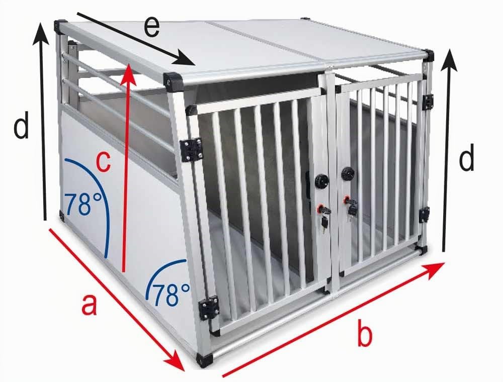 Heller 62393 Boîte de transport en aluminium double 92 x 88 x 68 cm