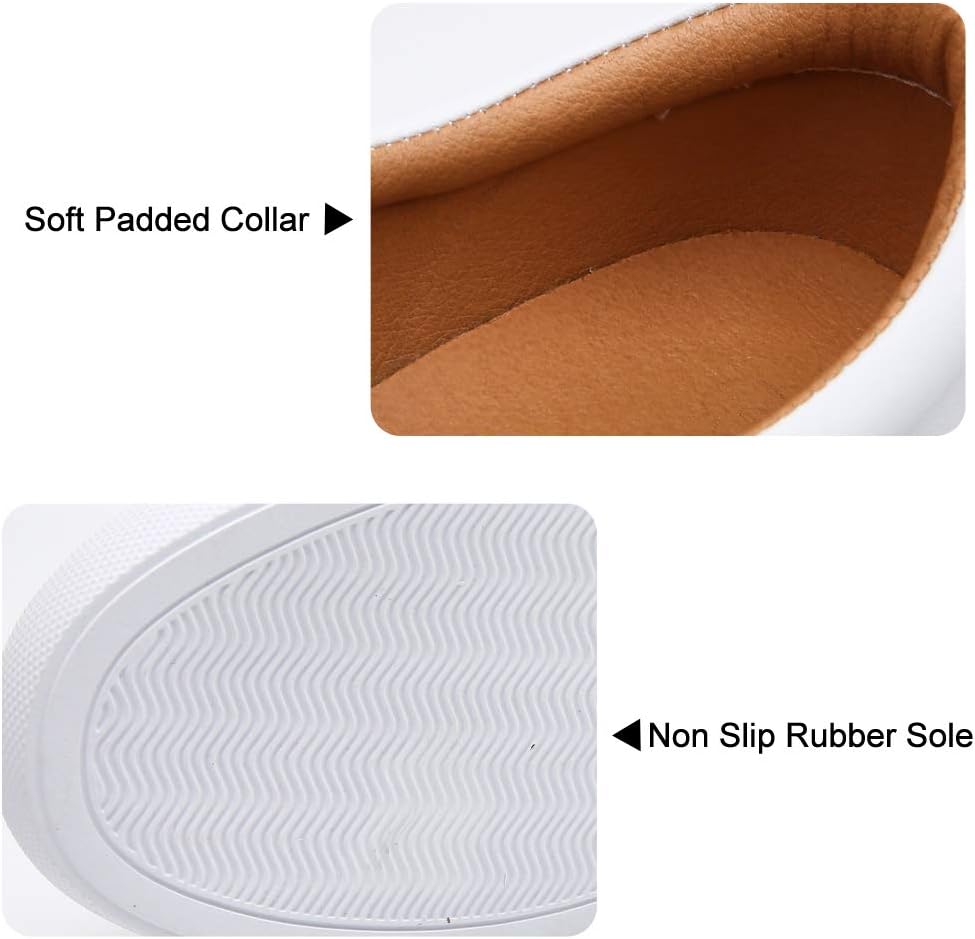 VOCNTVY Womens Loafers Comfort Casual Quilted Leather Slip On Sneakers - Image 4