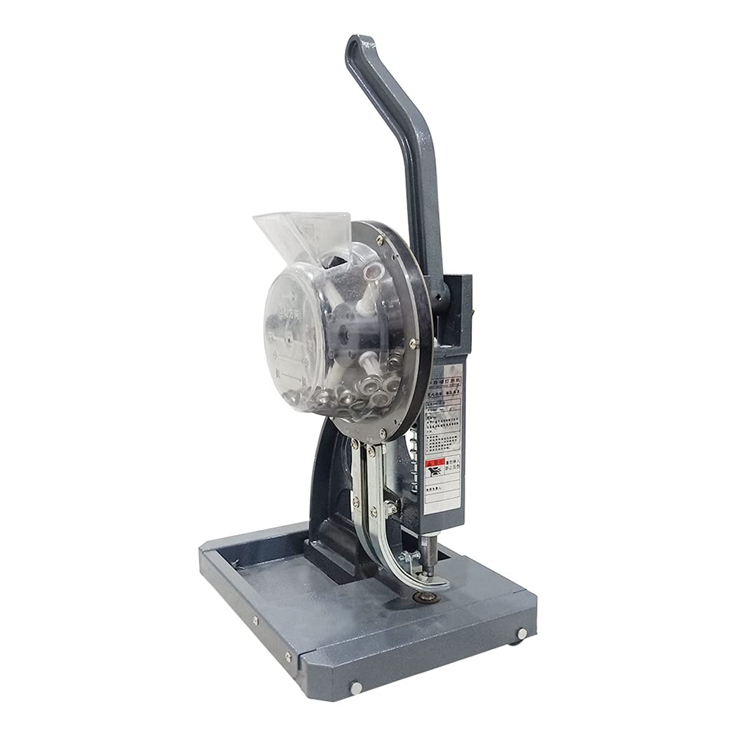 Macchina semiautomatica per occhielli da 12 mm con tramoggia pressa per occhielli in metallo per banner tela cerata PVC pelle industriale per occhielli macchina per punzonatura per banner fibbia per