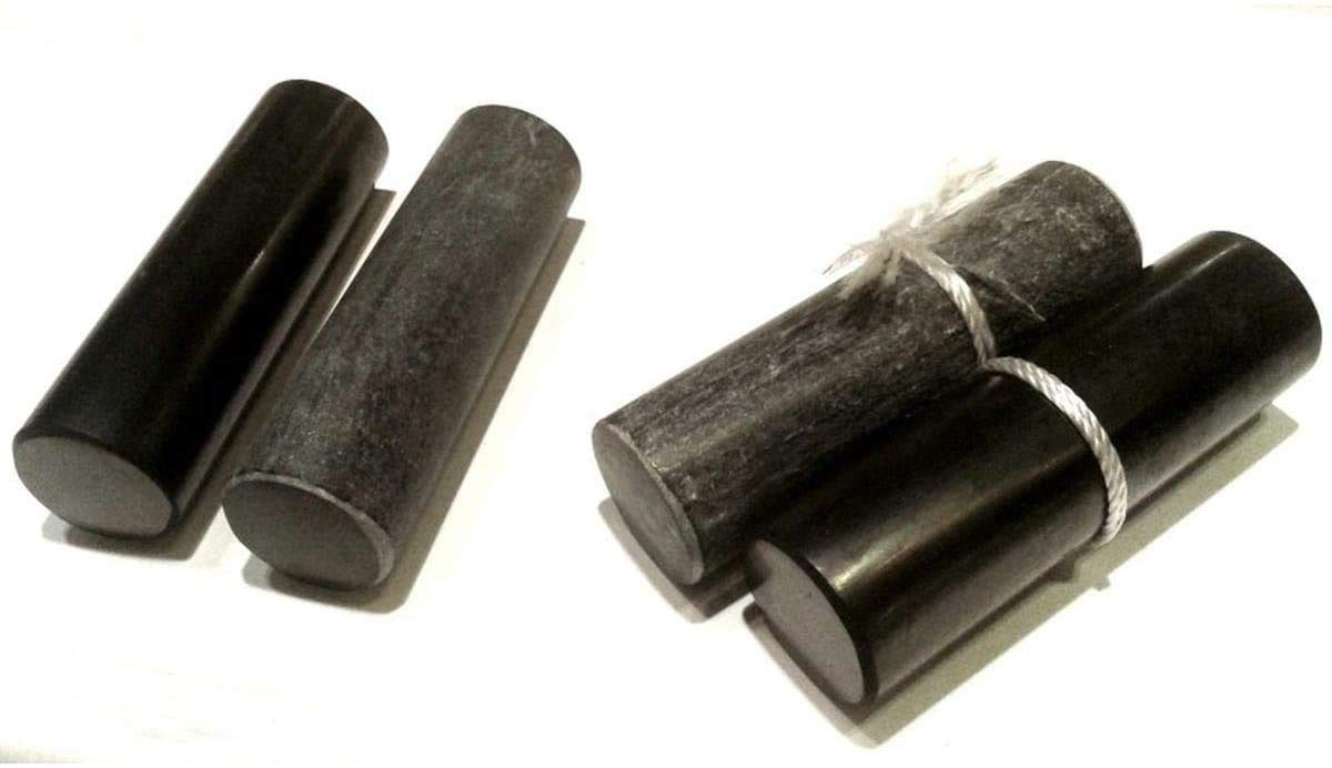 Armonizador de Shungit y Tulikivi Esteatita Mineral Armonizadores Cilíndricos Mate 3X10 Chakras Harmonizer Shungite protección Reiki de curación Natural auténtico Ruso Piedra