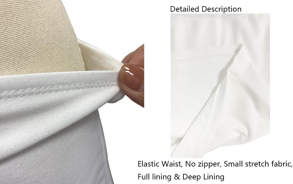 Women's White Mini Skirt Mid-Waist Stretch Fitted Bodycon Short Mini Skirts 0022 - Image 5