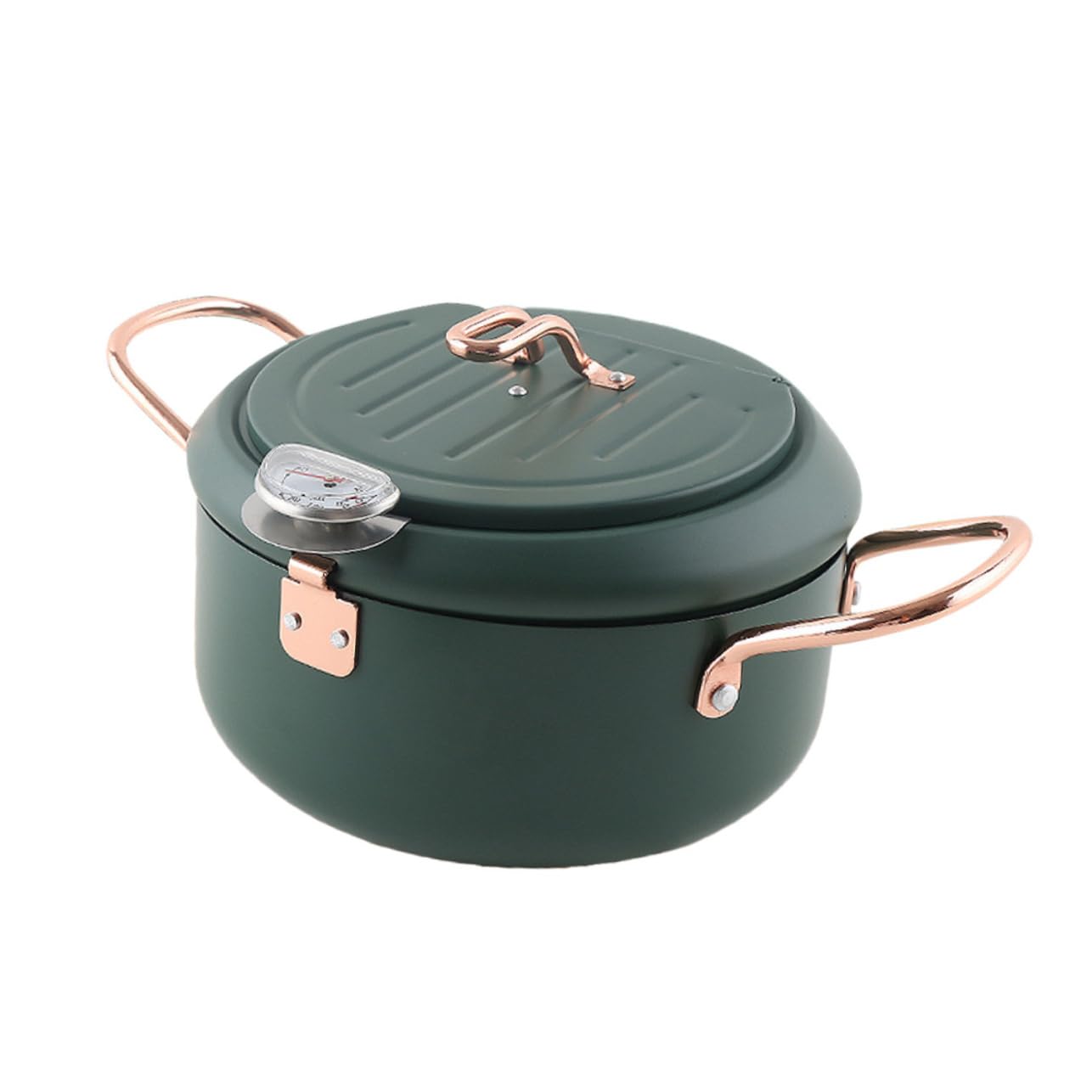 PRETYZOOM 1Pc Japanese Tempura Frying Pot with Oil Drainer Rack Non Stick Deep Fryer Pan for Induction Cooking for Tempura Chicken Fish and More