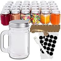 30-Pack Mini 1.5 Oz Mason Jars with Lids and Handles only .08: eDeal Info