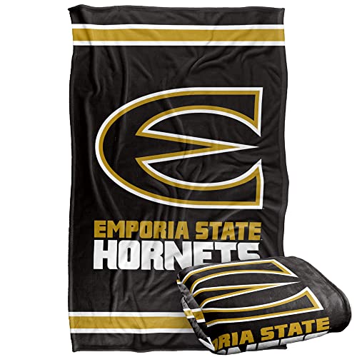 Emporia State Hornets Blanket, 36"x58", Primary Stripes, Super Soft Throw