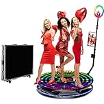 360 Photo Booth Machine for Parties, Auto Spin Video Booth with Flight Case, 360 Booth with Remote Control for 3-4 People,RGB Ring Light, Free Custom Logo, 360 Camera Booth for Events (80cm/31.5 inch)
