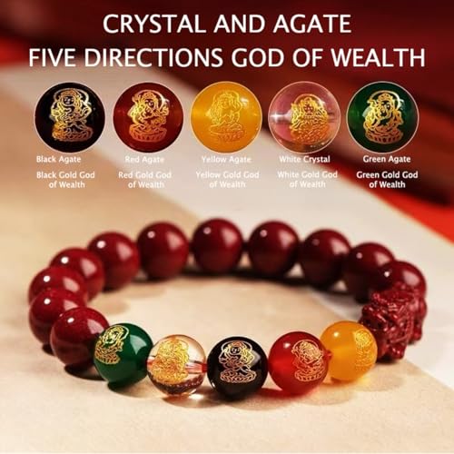 Natural Cinnabar Feng Shui Pixiu Lucky Red Rope Bracelet - 2025 Good Luck Charm Wealth Attraction Protection Amulet for Men Women Unisex Spiritual Energy Jewelry3
