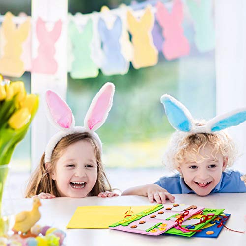 Easter Theme Greeting Cards Making Kit Cute Cartoon Invitation Card DIY Blessing Cards Handmade Material Package for Kids, 4pcs - Thumbnail 5