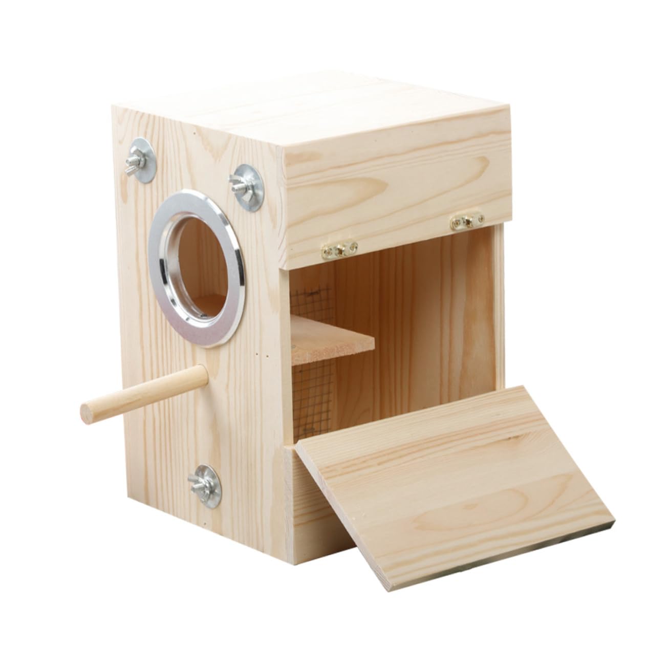 Hohopeti 1pieza Caja De Cría De Madera para Aves Nido Natural para Periquitos y Canarios Incubadora Creativa De Aves Amplio Espacio para Reproducción y Anidación