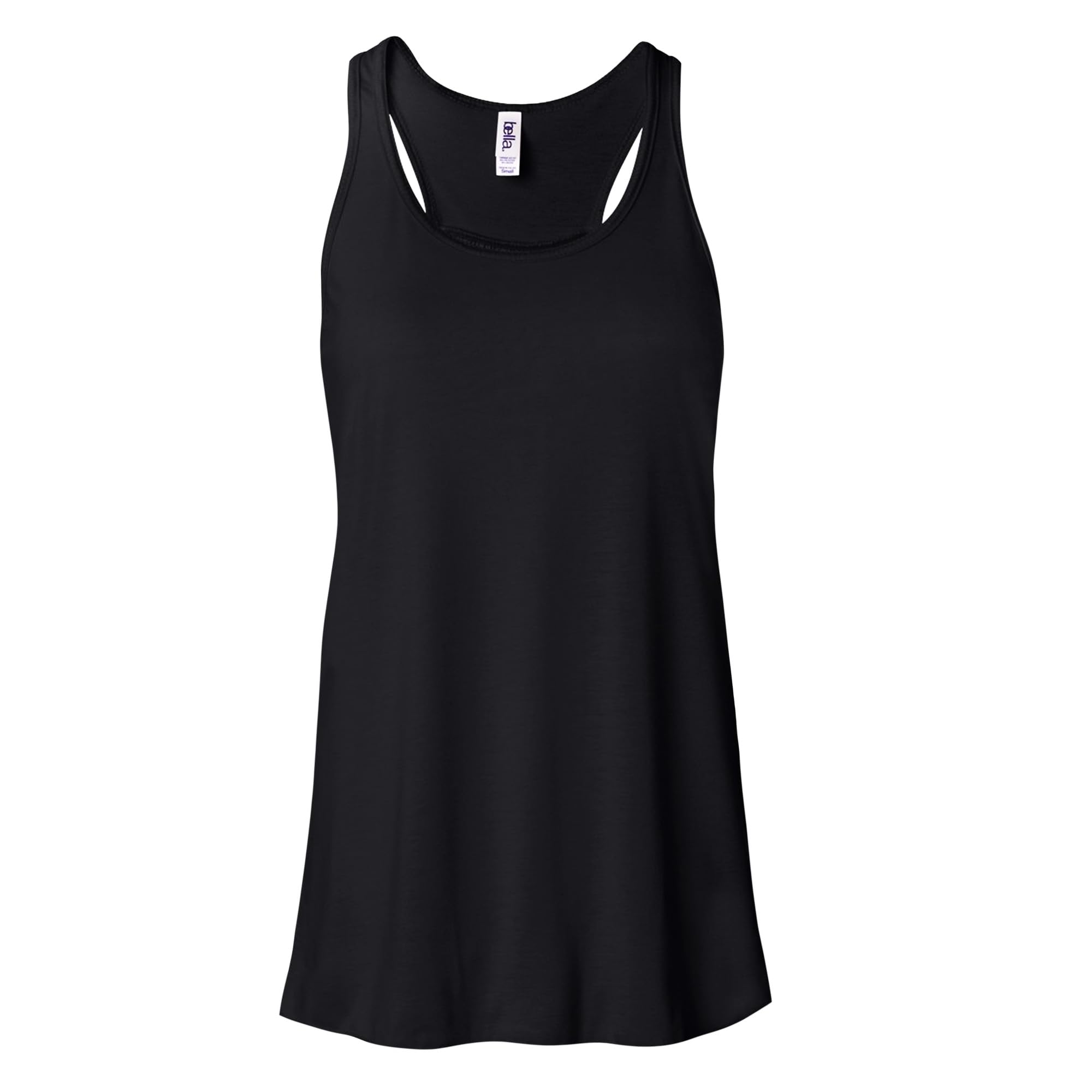 Bella Ladies/Womens Flowy Racerback Tank Top (M) (Black)