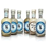 Seis botellas pequeñas de 200 ml dentro de cajas regalo