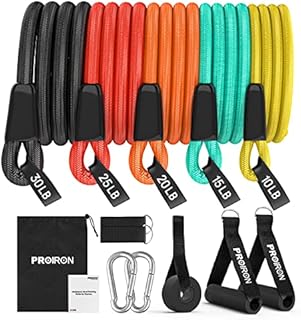 PROIRON Resistance Bands Set, Exercise Resistance Bands Men Women, Resistance Bands with Handles, Fitness Resistance Tubes, Door Anchor, Workout Bands Outdoor, Home Gym Training Equipment