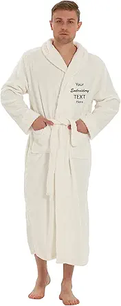 Plush Robe for Women and Men - His and Her Robes with Personalization Options - Super Soft Luxurious Spa Bathrobes