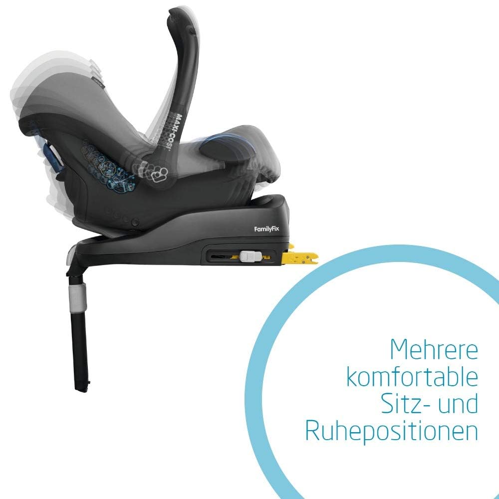 Maxi-Cosi FamilyFix Isofix-Basisstation, Gruppe 0+/1 (0-18 kg), geeignet für Babyschale Maxi-Cosi CabrioFix, Pebble und Gruppe 1 Kindersitz Pearl, nutzbar ab 0 Monate - 4 Jahre, schwarz