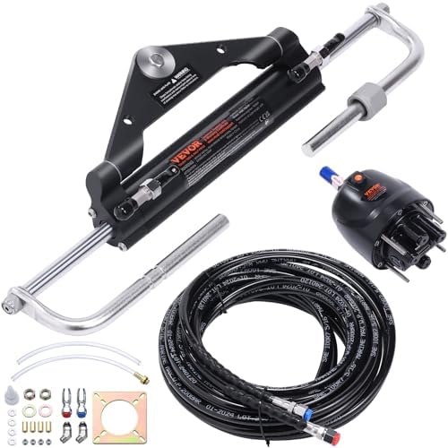 VEVOR Hydraulic Steering Kit 150HP Hydraulic Outboard Steering System 20 ft