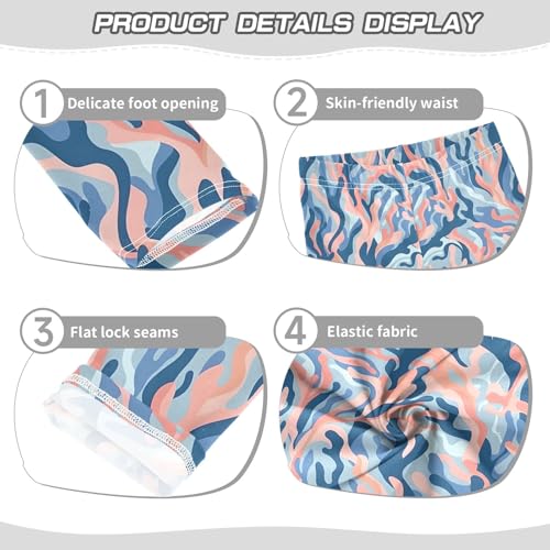 Colored Coral Girls Leggings Athletic Pants Tights Stretch Bottom3