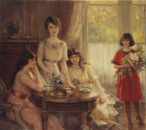 Tableau L'heure du thé par Albert Lynch, une impression d'art élégante 60x90cm pour votre salon