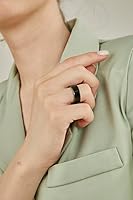 Vista 3 de CNICK Accesorios de anillo inteligente Tesla: anillo de cerámica para el modelo 3 y el modelo Y para reemplazar el llavero de la tarjeta., Negro, 9.5