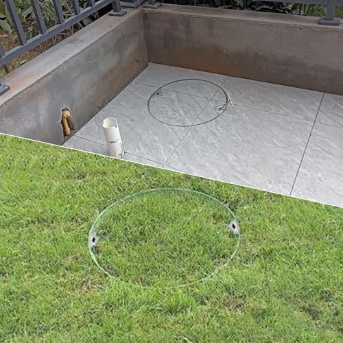 Genérico Tapa de alcantarilla Invisible de Acero Inoxidable, diseño Empotrado Invisible de Acero Inoxidable para Drenaje Exterior y soluciones de sumideros (Plateada, diámetro 600 mm)