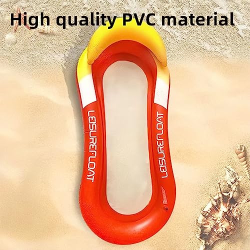 Pool Lounger Water Floaties Pool Chair Portable Water Hammock with Bottom Mesh for Swimming Pool Beach Lake for Adults Family (red) by la luen - Image 4