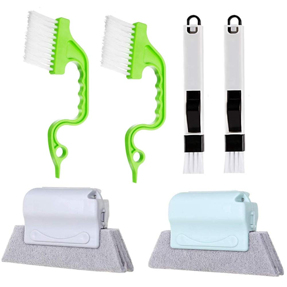 BaiHuiHand-held Groove Gap Cleaning Tools, Window Door Sliding Track Cleaning Brush, for Cleaning Quickly Clean All Corners and Gap ,6 Pieces
