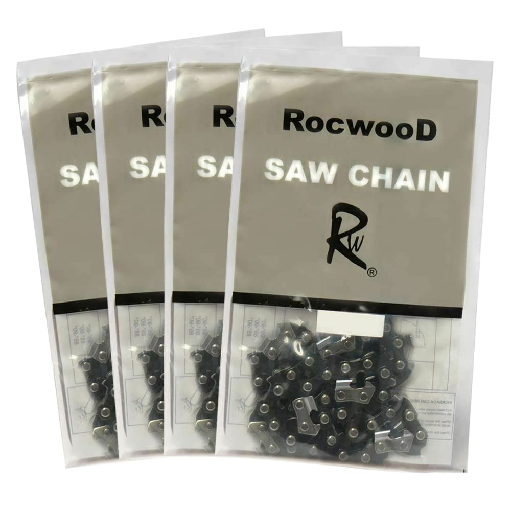 RocwooD Chainsaw Saw Chain Fits Stihl 024 026 028 MS270 MS271 MS280 MS290 MS291 16" Pitch .325" Gauge .050" 1.3mm 67DL Wood Cutting Tree Sawing Logging x4