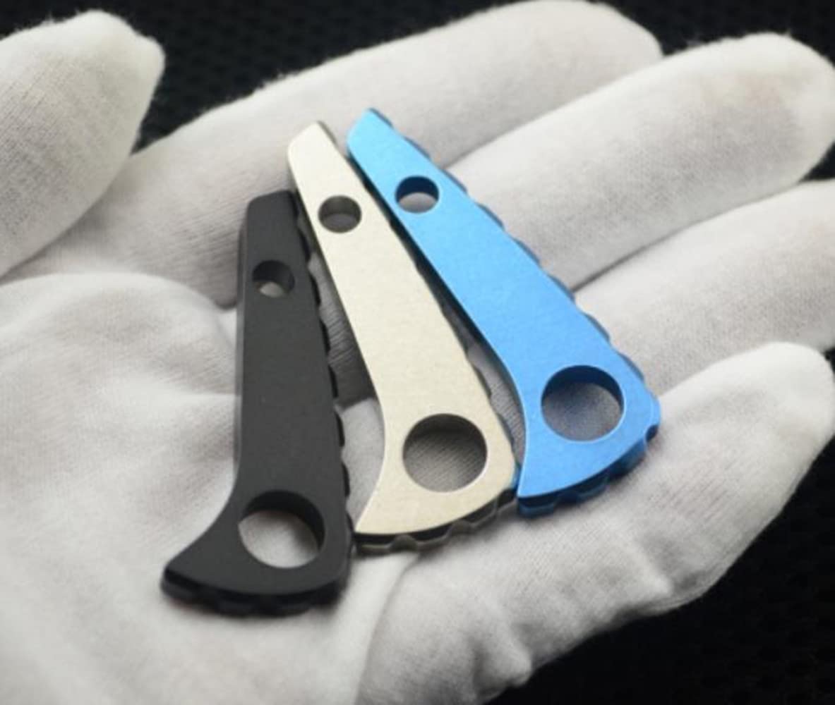 TC4 Titanlegierung, Messer-Wirbelsäule, Kiel, EDC, DIY-Griffmaterial, Werkzeugteil, Zubehör für Spyderco C81 (blau)