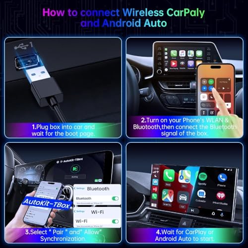 Image of Tobo Ai Box Wireless CarPlay Adapter Auto, Neflx /Yo-Tube /TikTok Vehicle Level Chip Stable Connect HD Navigation 3-in-1 Magic Box Split-Screen & Mirroring Magic CarPlay (4GB RAM+32GB ROM TD-1522WA