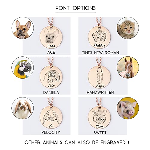 Personalized Gift For Women Pet Necklace Handmade Pet Portrait Necklace Dog Memorial Jewelry Custom Cat Dog Unique Gift For Her Dog Mom- Lcn-Ap #TOP4