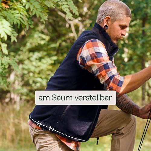 Pinewood Herren Fleeceweste, ärmellose grün, schwarz, oder blaue Outdoor Weste aus 100% übergebliebenen Stoffe, ideales Fleece für die Jagd und zum Wandern