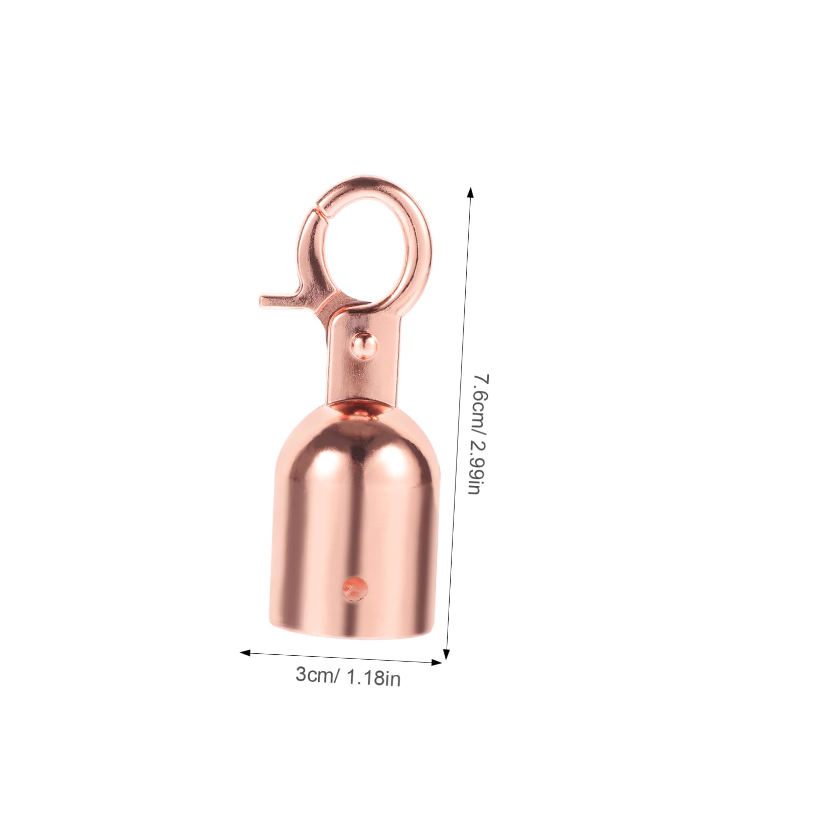 Veemoon 2pcs Guardrail Hook Hooks Lanyard Cord Locks Guardrail Cord End Cap Rope End Cap with Hook Barrier Rope Hook Rope End Stopper Cord End Caps Stanchion Hook Golden Stainless Steel