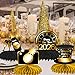 2026 New Year Eve Honeycomb Centerpieces Black Gold New Year Table Decorations New Year Table Toppers 3D NYE Centerpieces for 2026 New Year Eve Party Supplies, Happy New Year Table Decoration