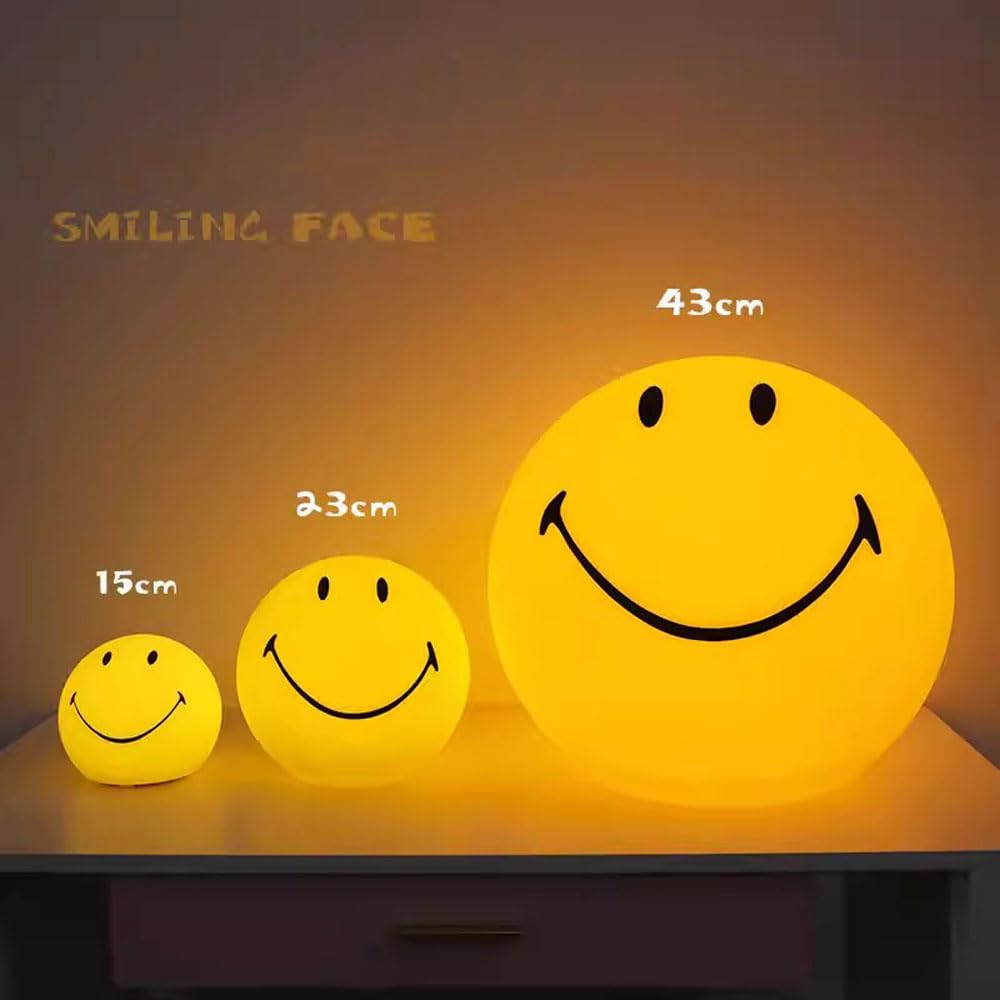 Luz nocturna para niños, lámpara de cara sonriente, regalos de cumpleaños para niñas y niños, luz nocturna de plástico, portátil, recargable por USB, luces nocturnas para dormitorios de bebés