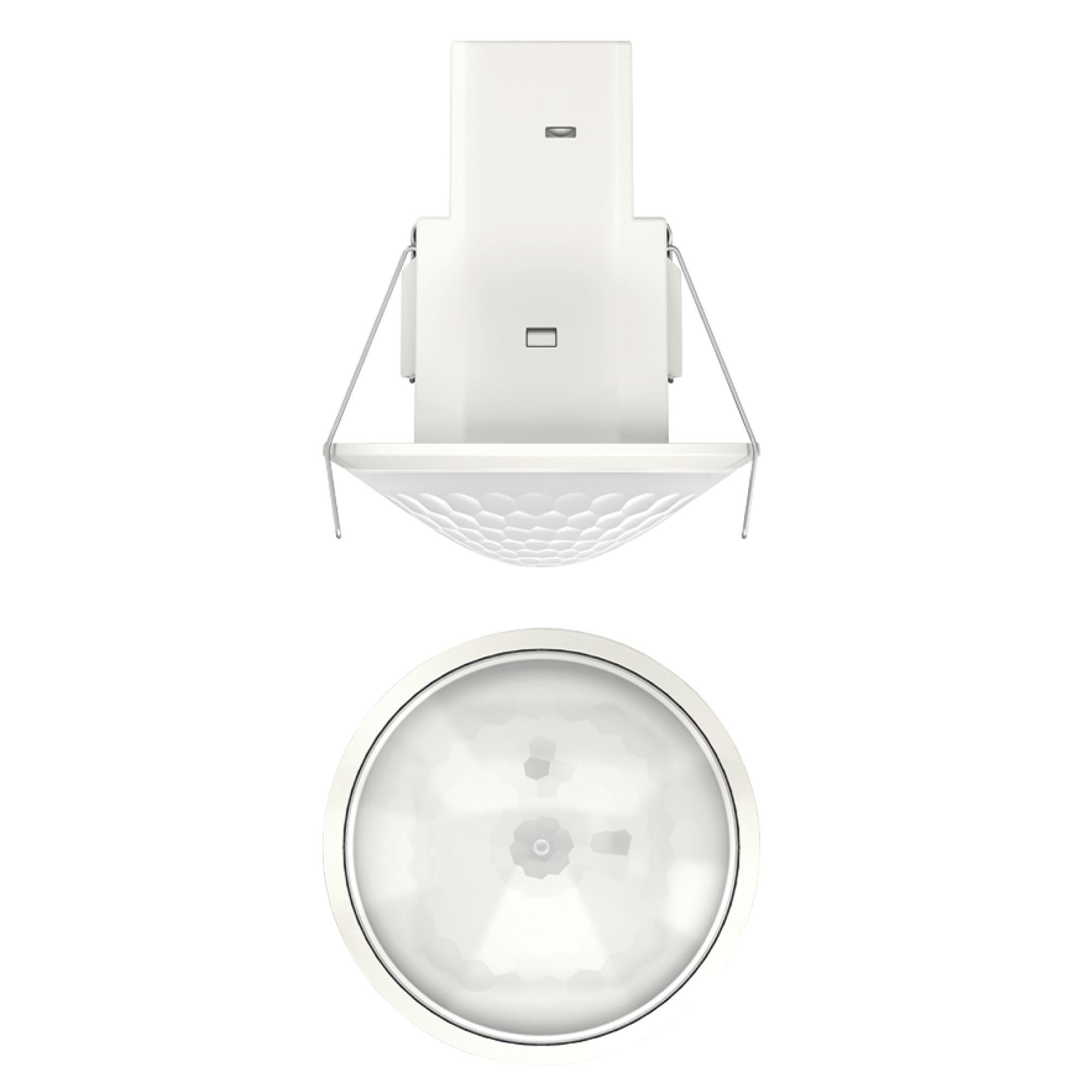 Theben 2080560 theRonda S360-100 DE WH rilevatore di presenza PIR soffitto | incasso a soffitto, area di rilevamento circolare 360°, 8 m/50 m², 1 canale luce 230 V, automatico, misurazione luce mista