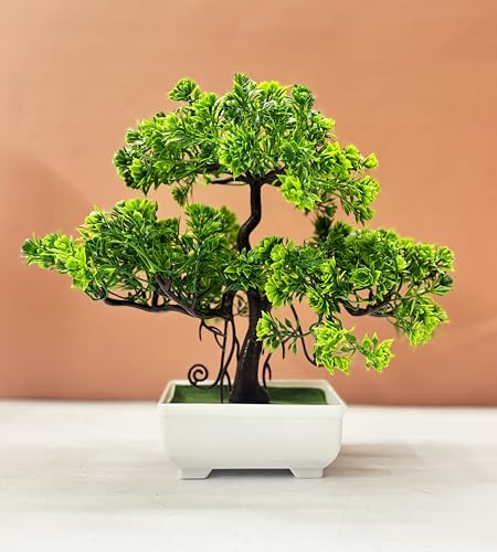 Dekorly Artificial Plants Pot Fake Bonsai Pine Trees Plants Green...