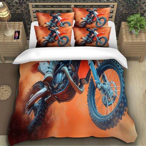 Housse de couette motocross 3D effet super doux en microfibre premium - 5