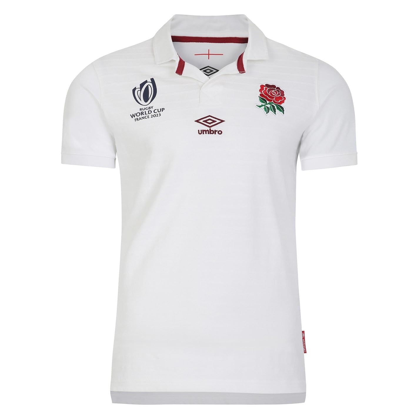 Umbro Kids Official England Rugby 2023 Home Jersey, White, YM