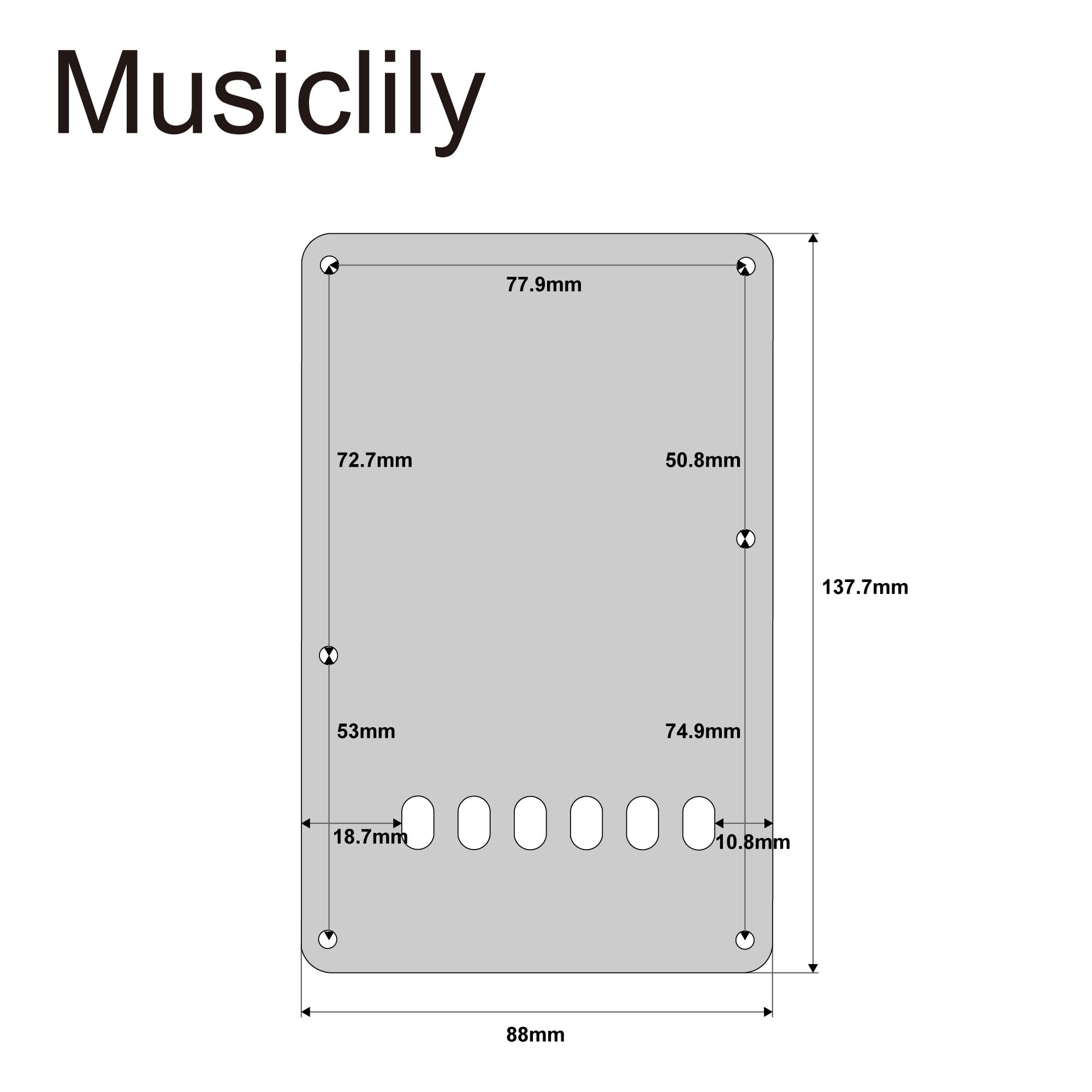 Amazon.co.jp: Musiclily Pro 6穴 トレモロ バックプレート ヤマハ