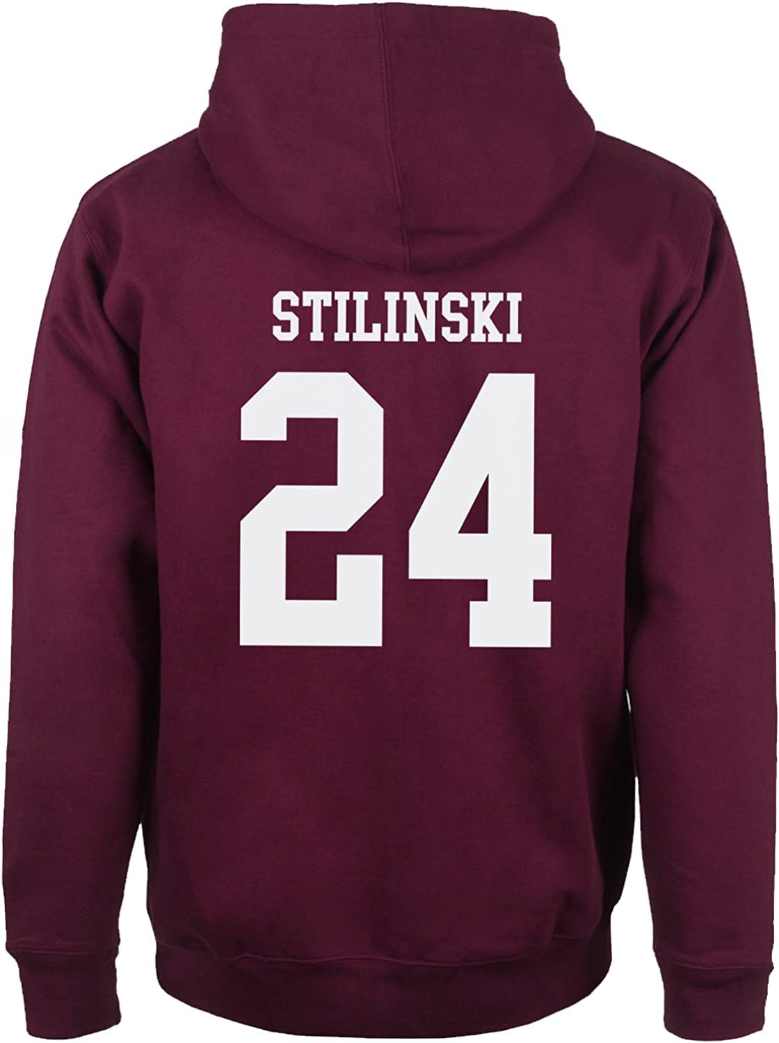 Felpa Stilinski 24 - Dall'Italia!! No Cina! Felpa Cappuccio Bordeaux Beacon Hills Lacrosse - Alta QUALITA'!!! Bambina Donna Ragazzo Ragazza