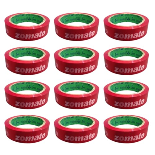 Image of Zomato Food Packing Tape (1 Inch X 65 Meter in | Pack of 12