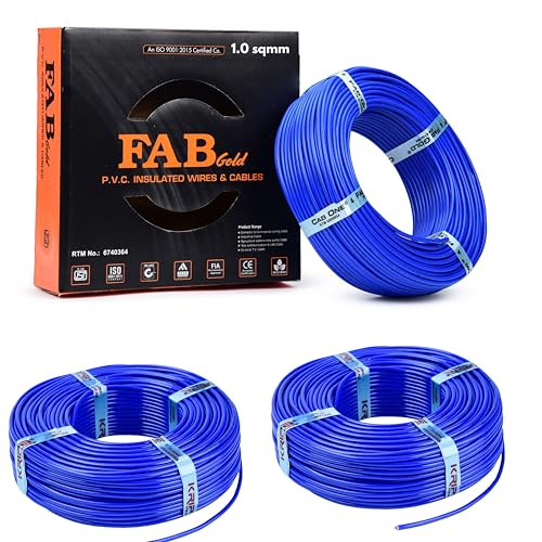 Image of KRIPA 1.0 MM 90 MTR FR PVC Insulated Copper wire Cable Pack OF-3