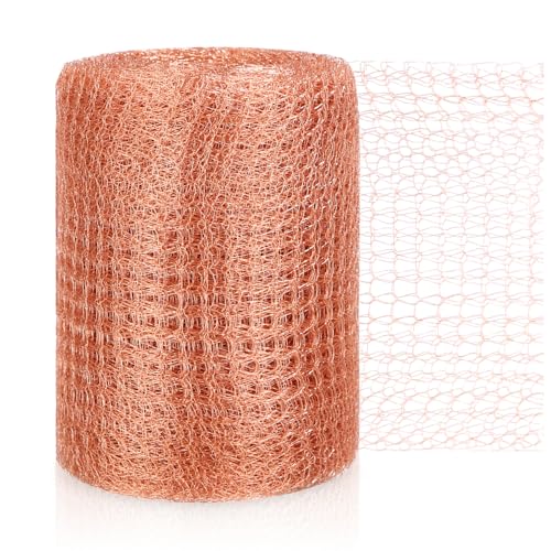 12m x 127mm Schneckenschutz Kupfergitterrolle Kupferdraht Gegen Schnecken Hochbeet Metallgitter Kupfergewebe-Schutz Kupferband Schneckenzaun Metall für Garten Schneckenabwehr Hochbeet