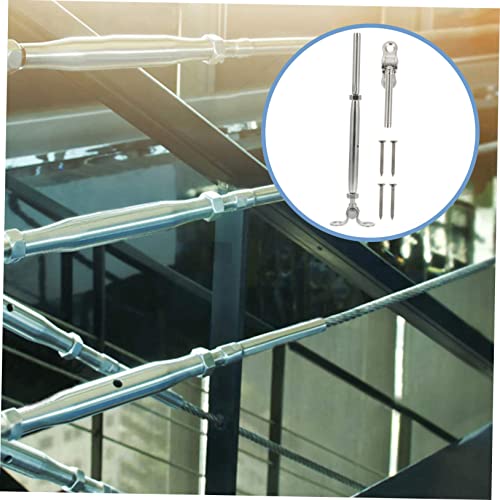 Kit de tensores para cables de barandilla KALLORY de acero inoxidable para poste de madera y escaleras, resistente para líneas de cable en terrazas miniatura 6