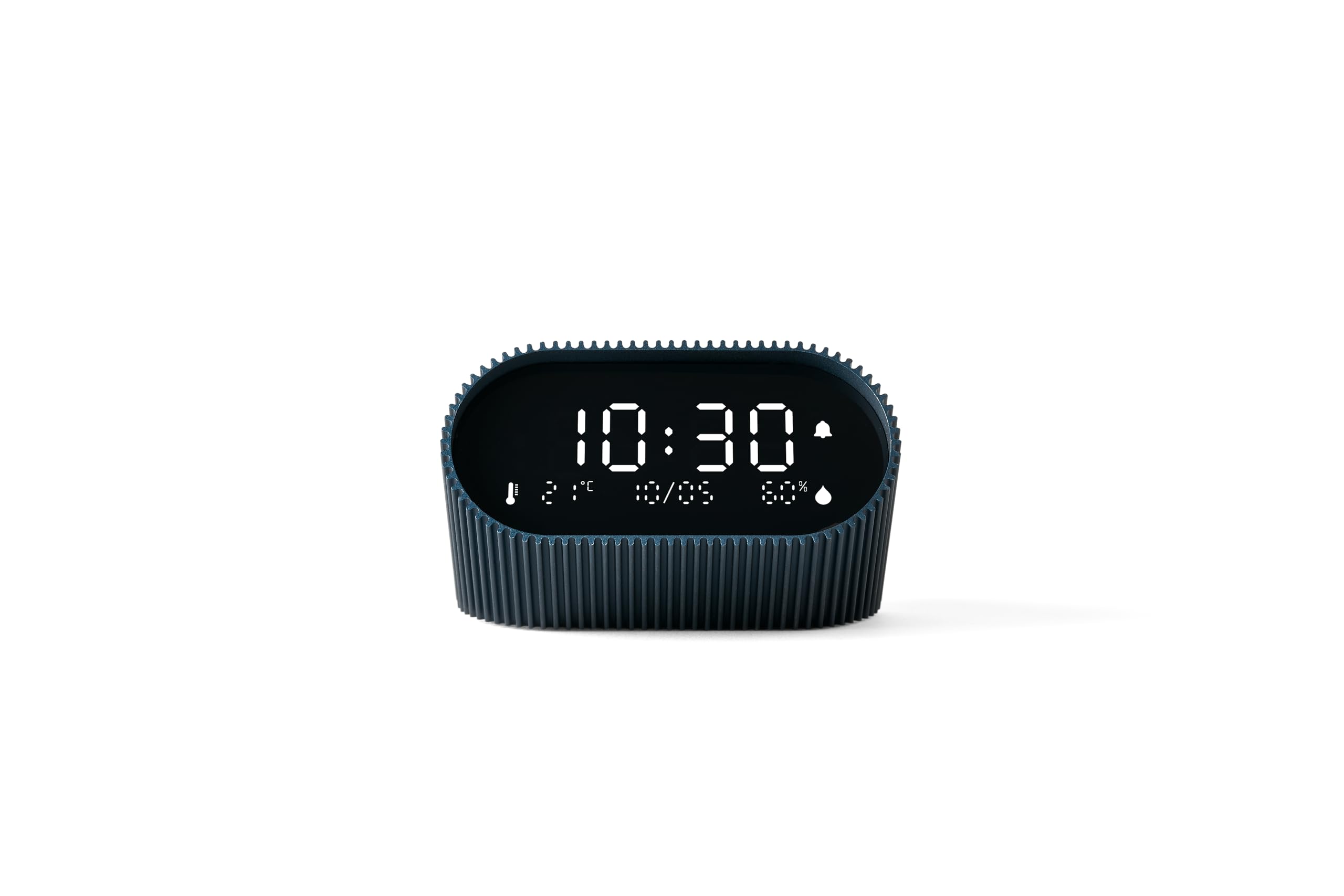 Lexon LR155OB3 despertador recargable USB-C con pantalla LCD y humedad