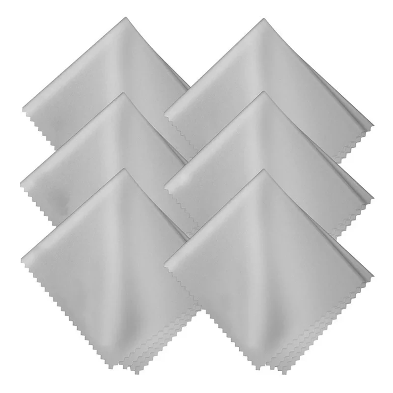 Panni per la pulizia degli occhiali in microfibra ultra fine, 100 pezzi, double face, in velluto, per occhiali da vista e occhiali da sole, morbidi e senza striature, colore: grigio