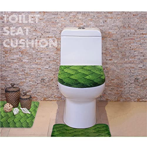 CHAQLIN Badezimmerteppich, lustiges Muster, Rutschfest, U-förmig, mit WC-Deckelbezug S-k1964cp – Bild 3