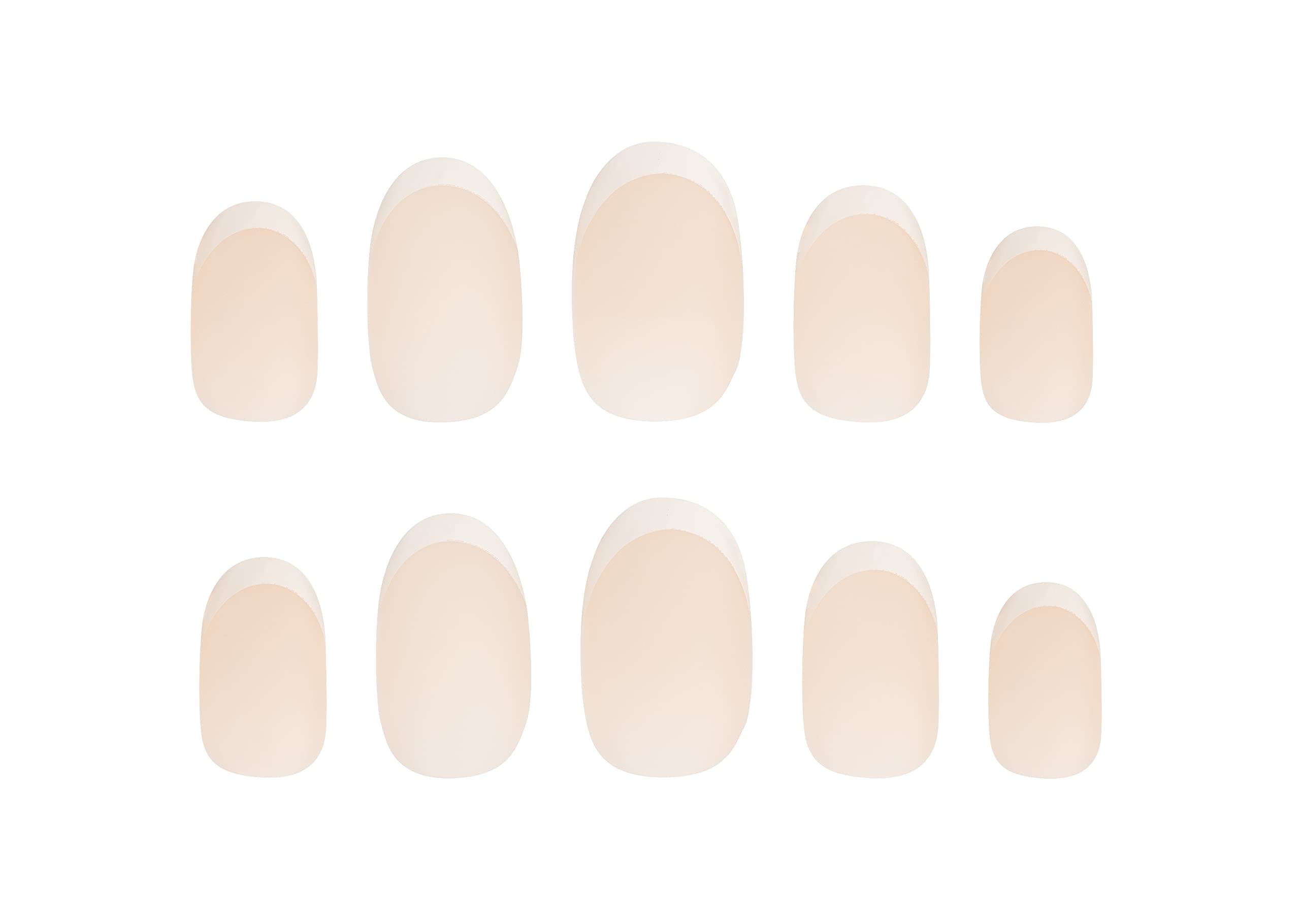 Nail Hq Oval French 80 45 263 Paznokcie, Naturalny, 24 szt.