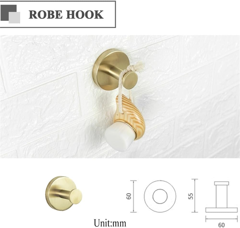 ブラックとゴールド ステンレススチール バスルームハードウェアセット タオルバー トイレットペーパーホルダー 洋服フック バスルーム  ステンレススチールバスルームハードウェアストレージラッククロームメッキタオルラックトイレットペーパーホルダータオルバーフック ...