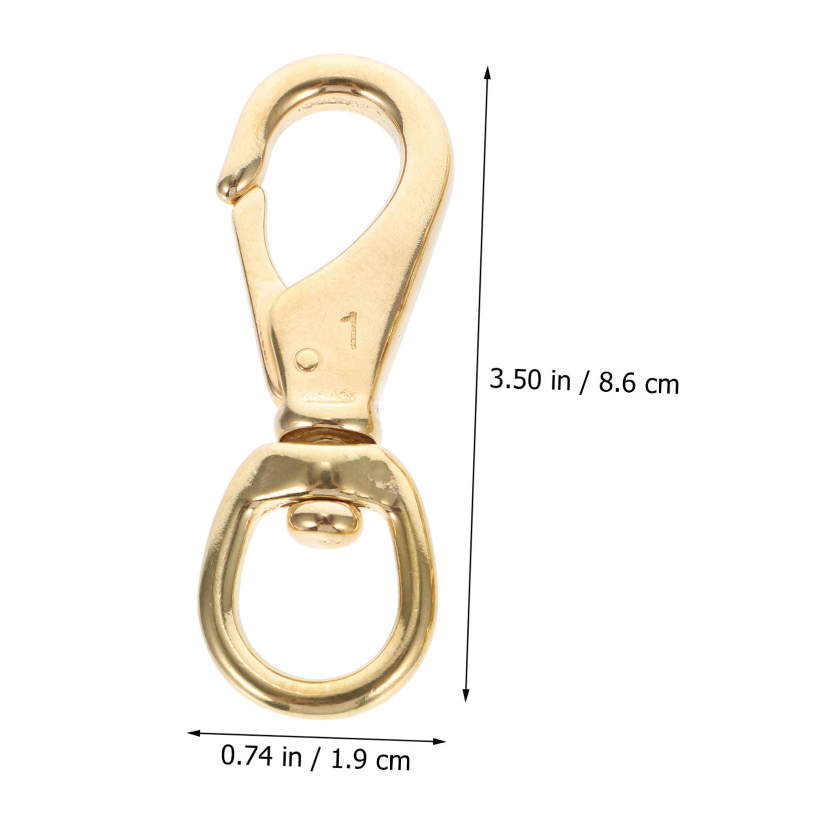 6piezas Hebillas De Mano Multifuncionales De Cobre Accesorios Para Bolsos y Maletas Mosquetones Giratorios Para Práctico y Resistente