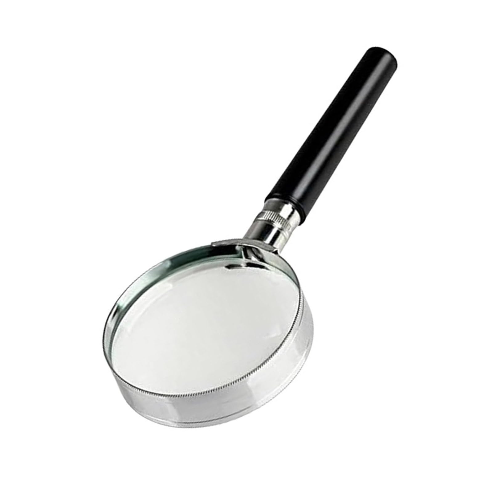 Handheld Magnifier with Ergonomic Metal Grip & Glass Lens, 50mm-100mm Options for Seniors Inspection Portable Magnifyings Glass